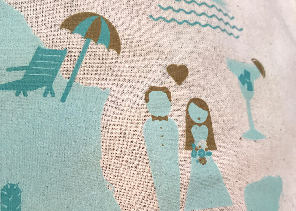 Riviera Maya, Mexico - Custom Destination Wedding Welcome Tote Bag
